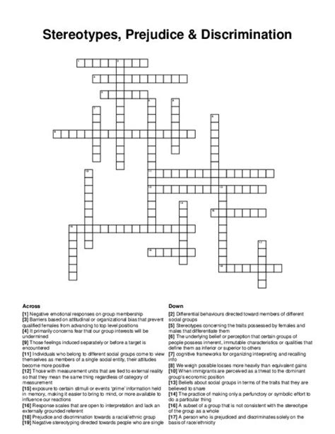 experience discrimination crossword clue|Experienced discrimination Crossword Clue